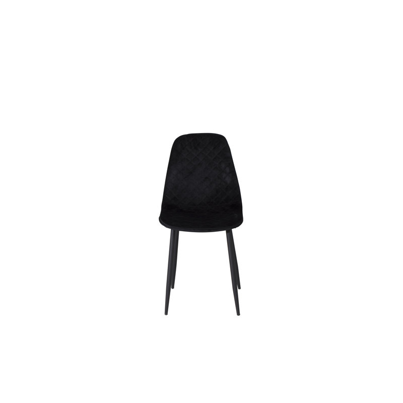 Anjana 48cm H Velvet Upholstered Side Chair, Black