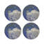 Sous-verres ronds en cuir Agate Sodalite-119015182