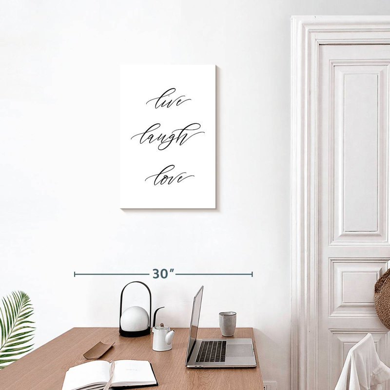 Tergel Minimalist Live Laugh Love, 24" H x 16" W