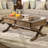 American simple retro carved coffee table