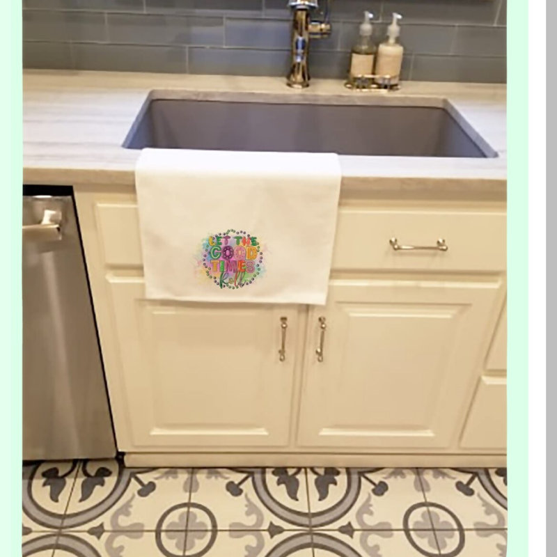 Mardi Gras Good Times White Kitchen & Bathroom Towel Set - 2 Pack, 19x25