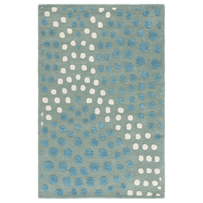 Candelo Hand Tufted Wool And Viscose Abstract Rug, Rectangle 3'6" x 5'6"