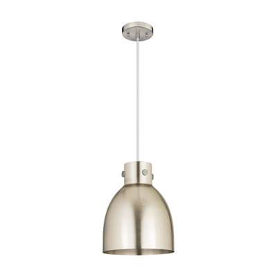 Metal Bell 1 Light Stem Hung Pendant