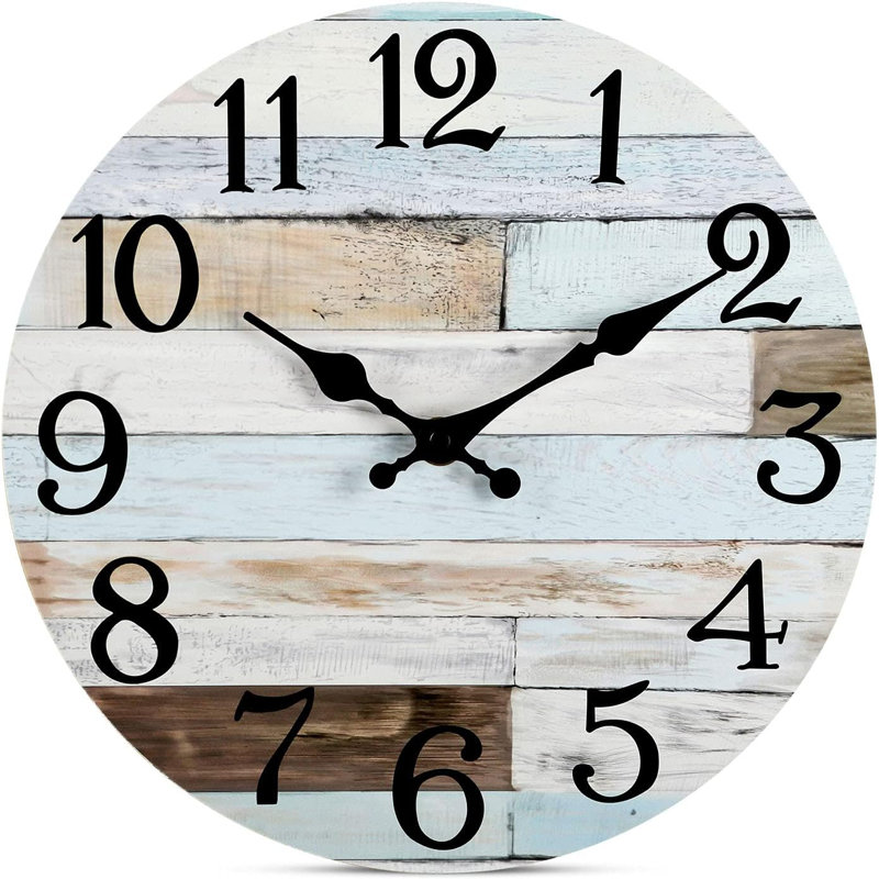 Horloge murale en bois Wendee, Large