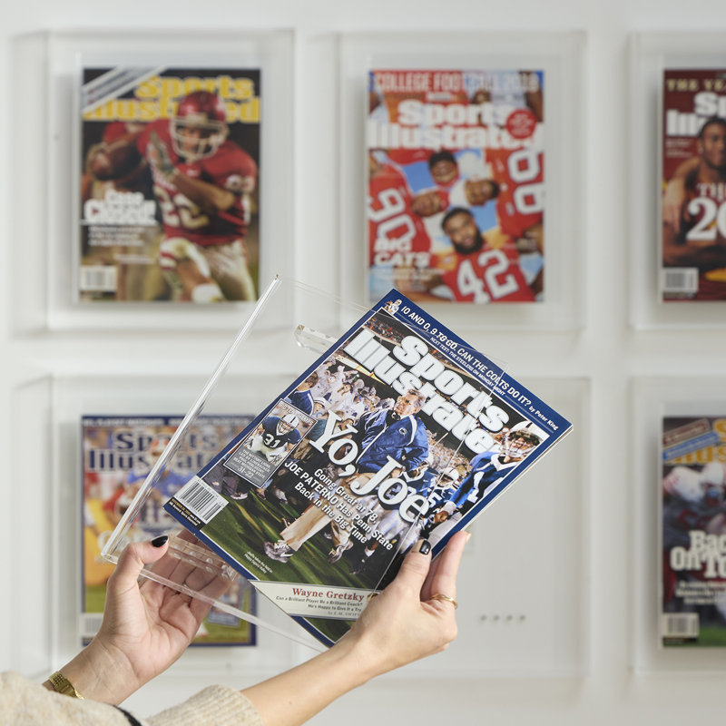 Magazine Float Frame for 8.5x11 Booklets, Frost