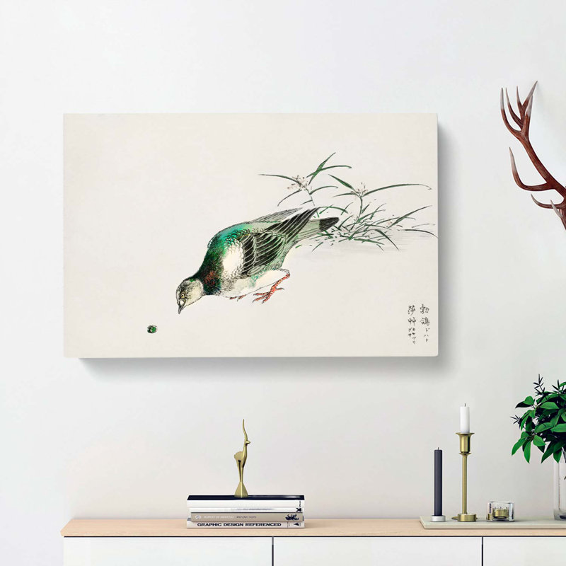 Eastern Turtle Dove by Numata Kashu - Wrapped Canvas Painting, 35cm H x 50cm W x 3cm D