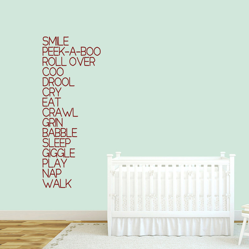 Décalcomanie murale « baby words », Canneberge