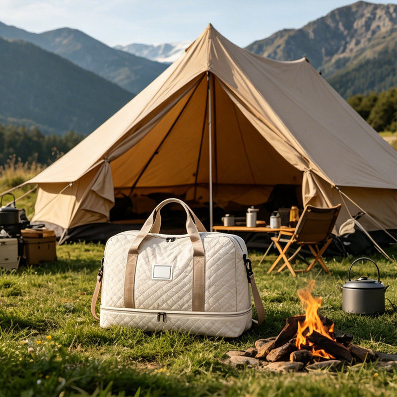 Sac à dos de sport avec compartiments séparés pour les articles secs et mouillés Sac à bandoulière pour femme, Beige