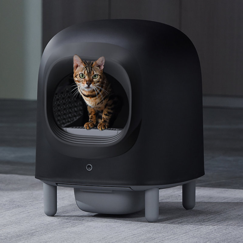 Automatic Self-Cleaning Cat Litter Box for Multiple Cats, Smart App Control with Weight Monitoring, Anti-Pinch Safety, Large Capacity, Tool-Free Easy Setup