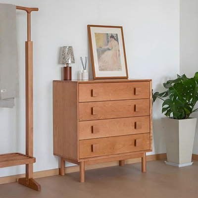 Commode d'appoint rétro à poignée carrée