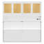 Twin Size Murphy Bed with Top Cabinet,Space Saving Foldable Bed with Light & USB,White-590972621
