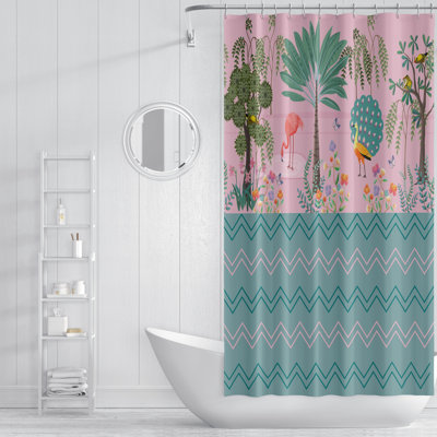 Rideau de douche simple + crochets