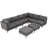 Greysun 8 - Person Modular Patio Conversation Set with Cushions-693166018