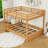 Queen Over Queen Bunk Bed With Ladder-690997028
