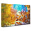 Autumn Leaves Abstract - Wrapped Canvas Painting-56659667