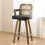 Tabouret de bar et tabouret de bar 26,77 po avec accoudoirs-2133399063-2129382409