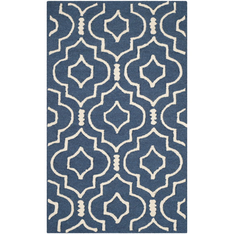 Tapis géométrique en laine touffeté à la main Brunswick, Rectangle 3 pi x 5 pi