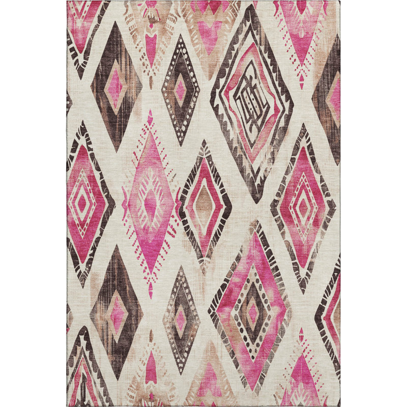 Premium Machine Washable Chelston AMF1861 Aztec Rug, Rectangle 8' x 10'