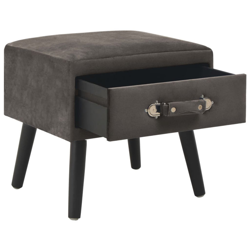 40cm W Bedside Table, Grey/Brown/Blue