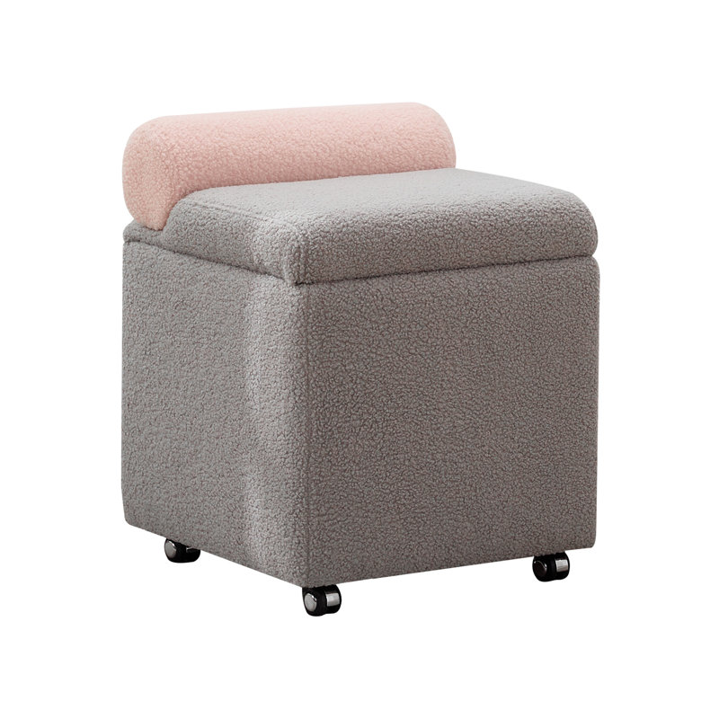 Tabouret avec rangement 18 "avec compartiment caché, Gris