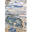 Tapis unique bleu, argent et beige de 7 pi 11 po x 11 pi 1 po