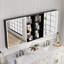 Armoire à miroir murale encastrée ou en surface 30 po H avec armoire latérale noire-1539761841