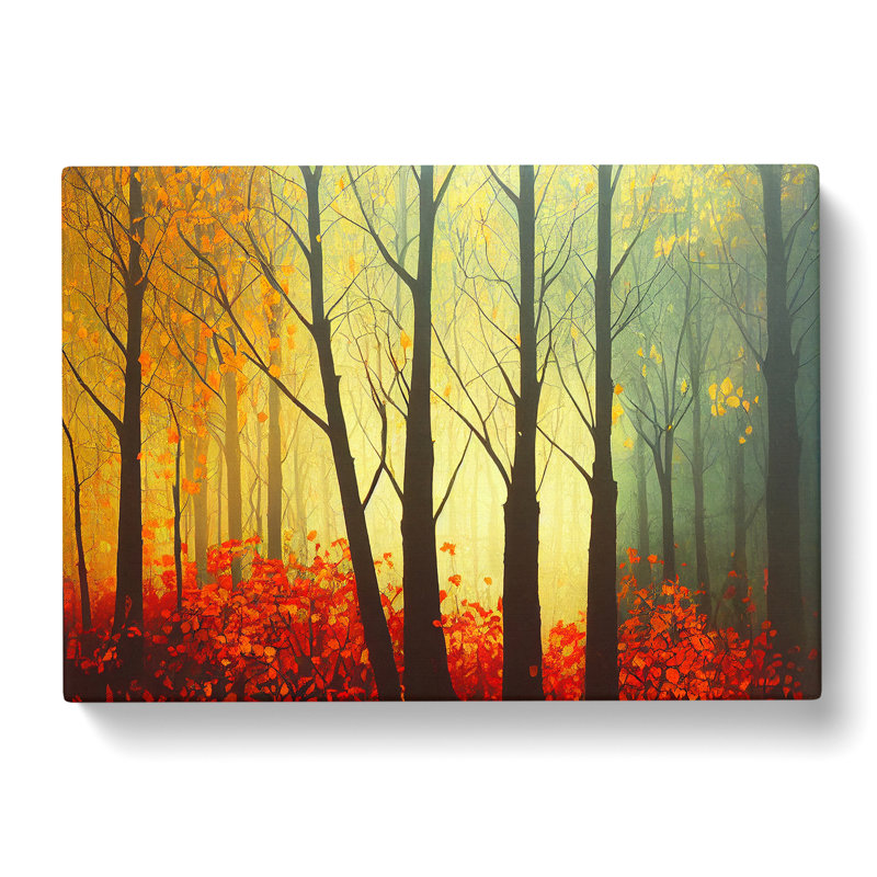 Soulful Autumn Forest - Wrapped Canvas, 50cm H x 76cm W x 3cm D