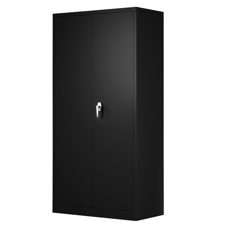 36 in. W x 72 in. H x 18 in. D Metal Storage Cabinet with 2 Doors Locking  Freestanding Cabinet for Garage Office Kitchen