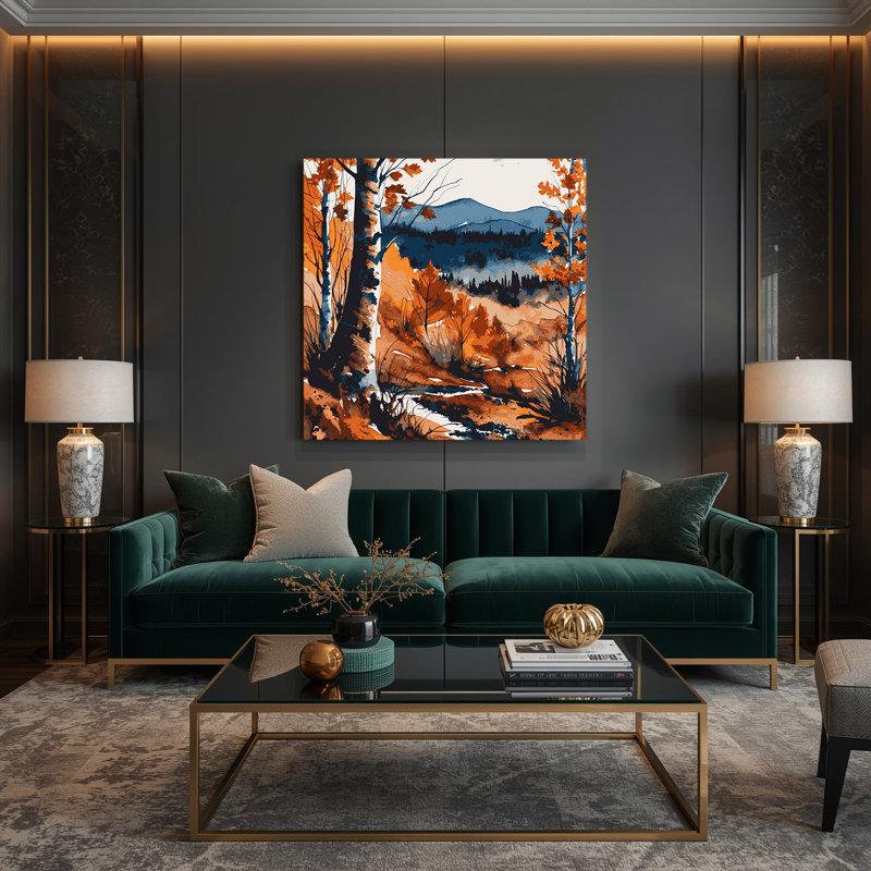 Aquarelle, paysage, 32 roses, art mural sur toile, H 8 po x l 8 po