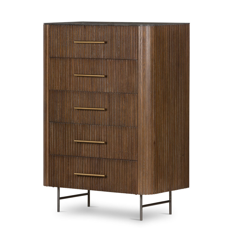 Fletcher 5 - Drawer Dresser, Terra Brown Oak