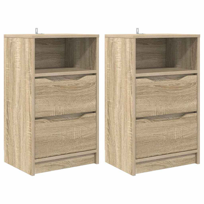 40cm W Manufactured Wood Bedside Table, Sonoma Oak
