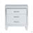 Nightstands With Mirror Frame Accents, Bedside Table With Two Drawers And One Hidden Drawer, End Table With Crystal Pull
