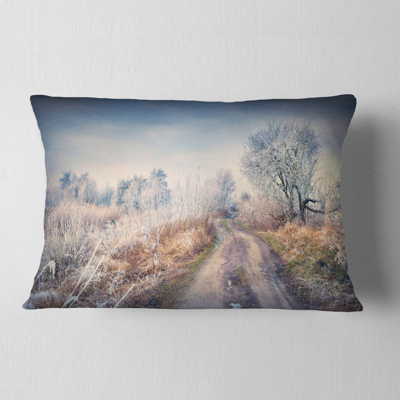 Coussin Designart «First Frost in Forest» Designart