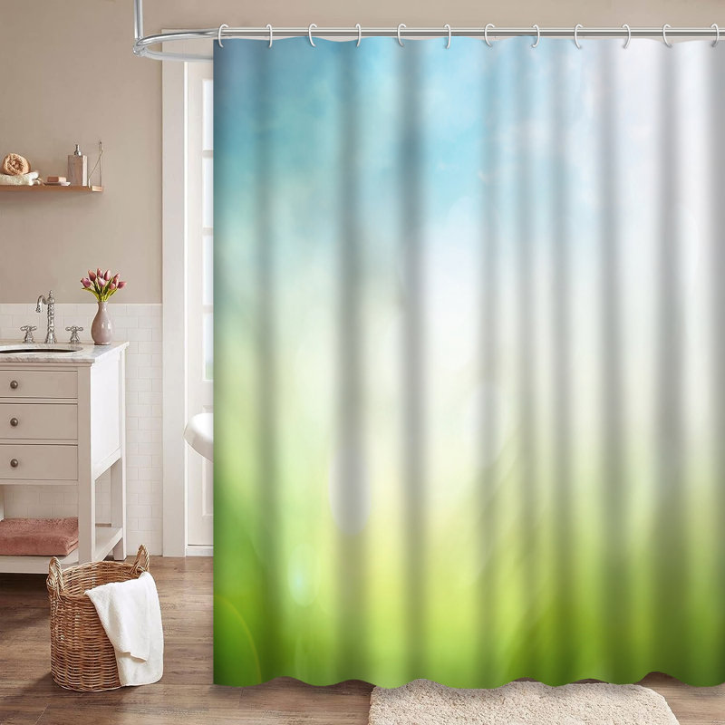 Rideau de douche à 12 crochets Green Nature, L 72 po x l 78 po