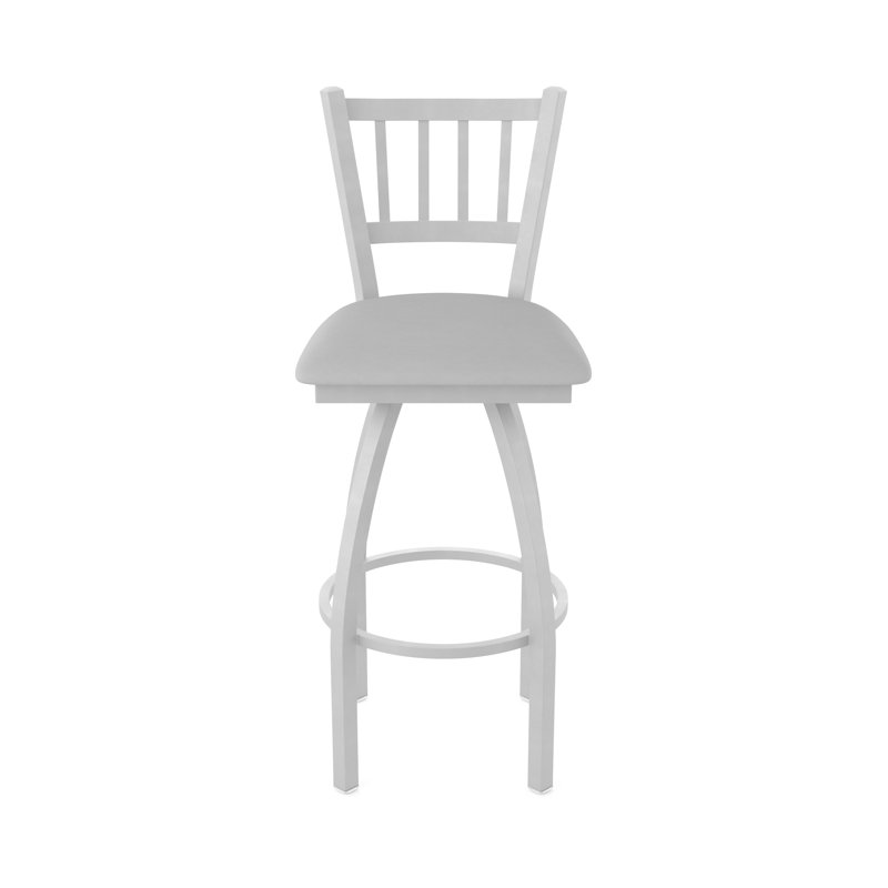 Tabouret pivotant XL 810 Contessa, Nickel anodisé, Vinyle - gris Folkstone Canter