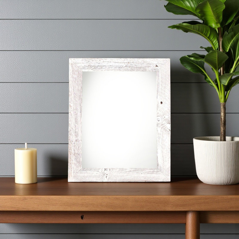 Cadre photo simple Bianca-Maria, Blanc délavé, L 8 po x H 10 po