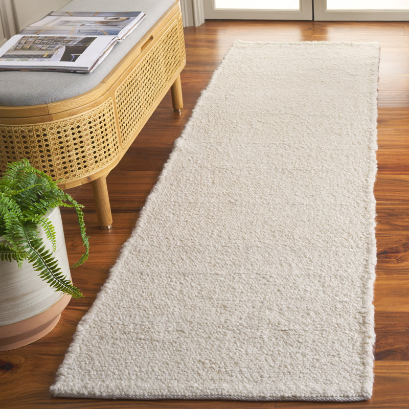 Tapis ivoire recyclé Brimfield, Tapis de couloir 2 pi 3 po x 8 pi