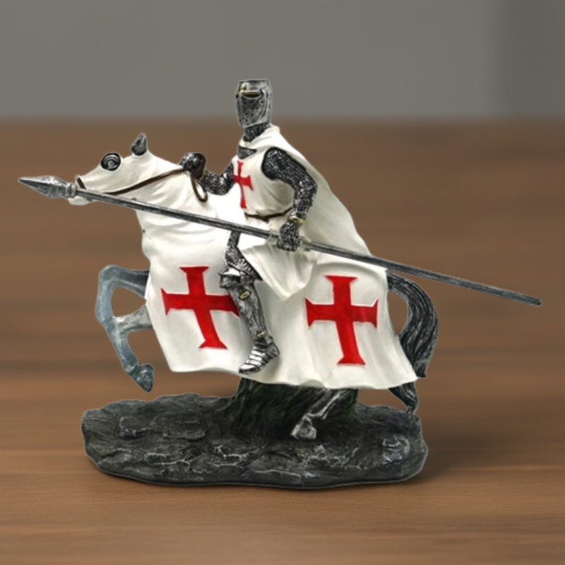 Figurine de cavalerie blanche 6 "H