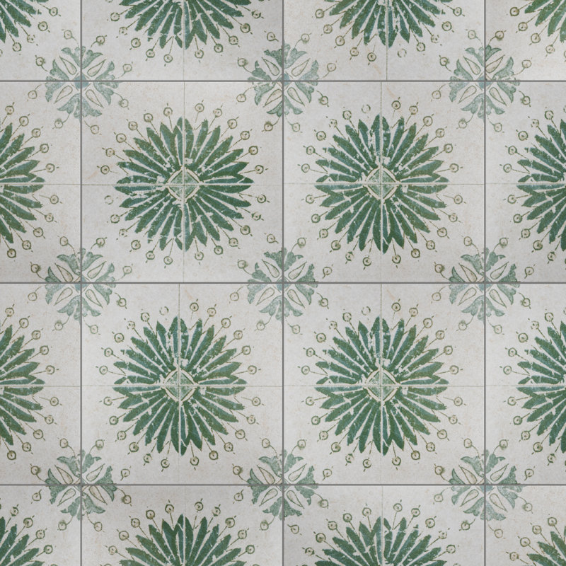 Klinker Retro Blanco 12.75" x 12.75" Ceramic Patterned Wall & Floor Tile