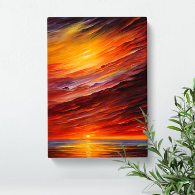 Ocean Sunset View No.1 - Wrapped Canvas