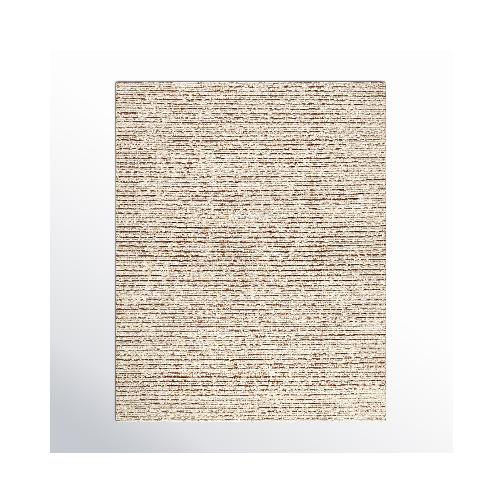 Gillian Striped Handmade Area Rug in Cream/Camel, Rectangle 8' x 10'