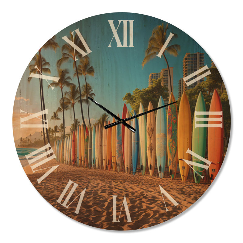 Horloge murale Hawaii Surfers Paradise, Oversized