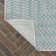 Tapis intérieur / extérieur à chevrons concentriques carrés turquoise / gris clair