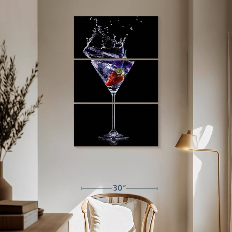 Yarlin Strawberry Martini Splash, 65" H x 42" W