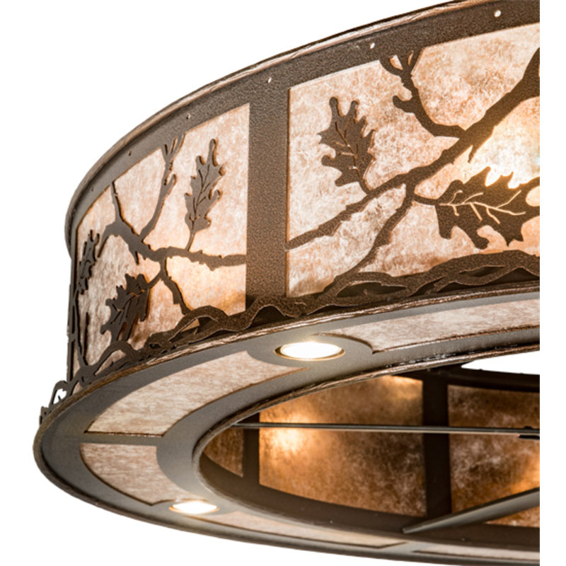 Oak Leaf Downrod Ceiling Fan