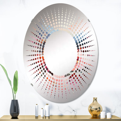 Paysage de montagne rose du Japon - Miroir décoratif Starburst-MIR112404-Ovale