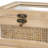 Dandelion The Highfill Wood Glass Top Box With Rattan Side Panels And Bronze Hook Closures
