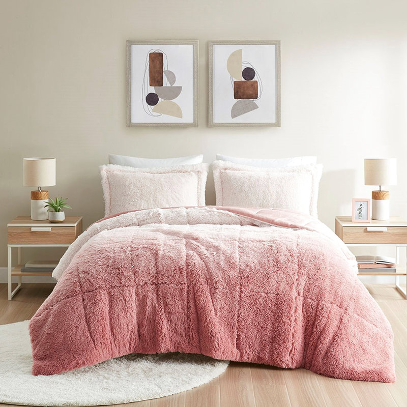 Édredon en fausse fourrure Blush Ombre - Simple / Simple TG