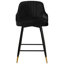 Swivel Velvet Upholstered Counter & Bar Stool With Solid Metal Frame-1921254708-1929667211