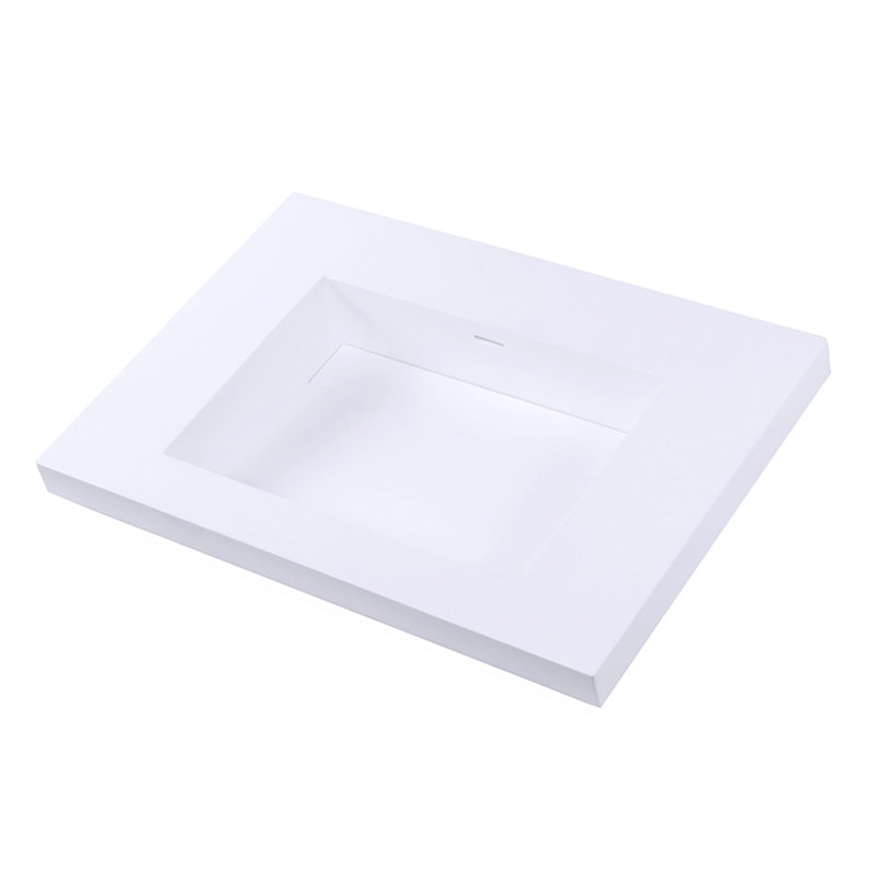 Kubista 30'' L Bathroom Sink, Matte White